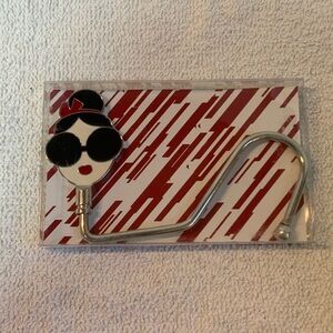 NIB Willow Collective Audrey Black and Red Purse Hanger hook